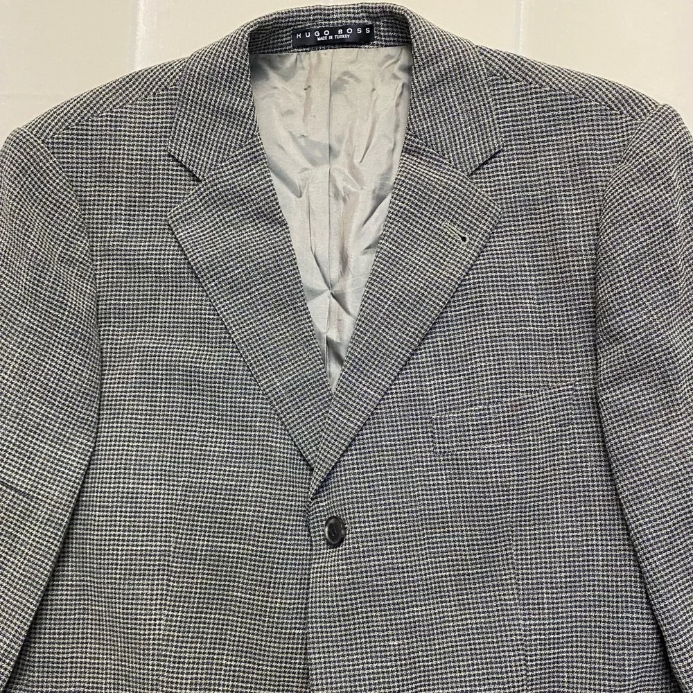Hugo Boss Men’s Sports Coat Blazer Jacket Size 42R Virgin Wool Linen Blend